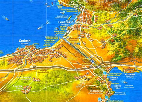 map of corinth canal